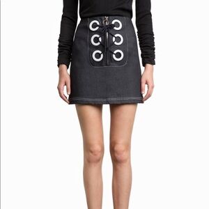 Pixie Market Anton Denim Eyelet Skirt Retro Size XS